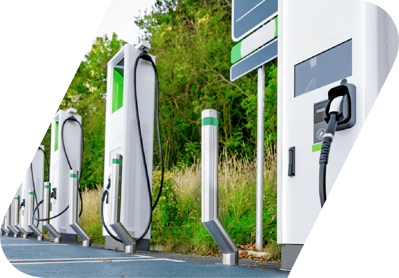 EV charging point installation at commercial premises by EA-RS