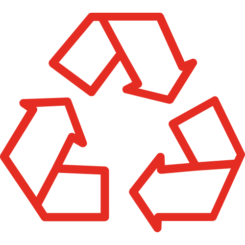 Recycle logo.