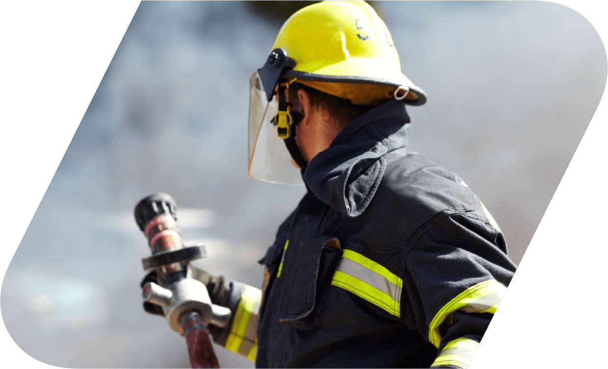 EA-RS fire and rescue response in Derbyshire - UltraGuard portable mist system activation