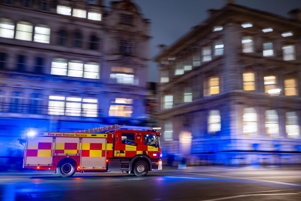 Fire Security Ultraguard UltraGuard Activates During Night Fire In Huntingdonshire
