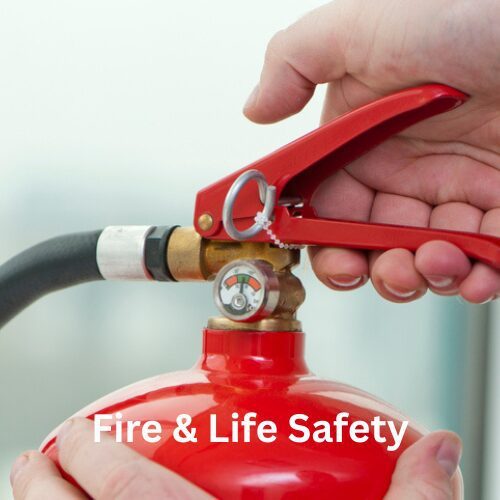 Fire extinguisher check.