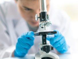 A Female Scientist Working In A Labatory
