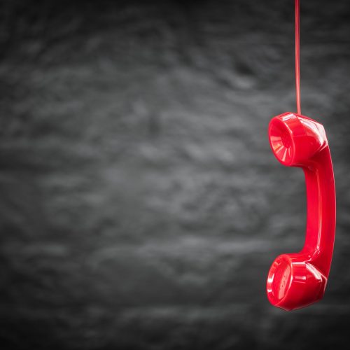 Red Telephone Receiver Background