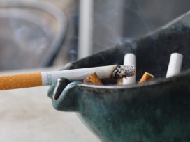 A Closeup Of A Burning Cigarette